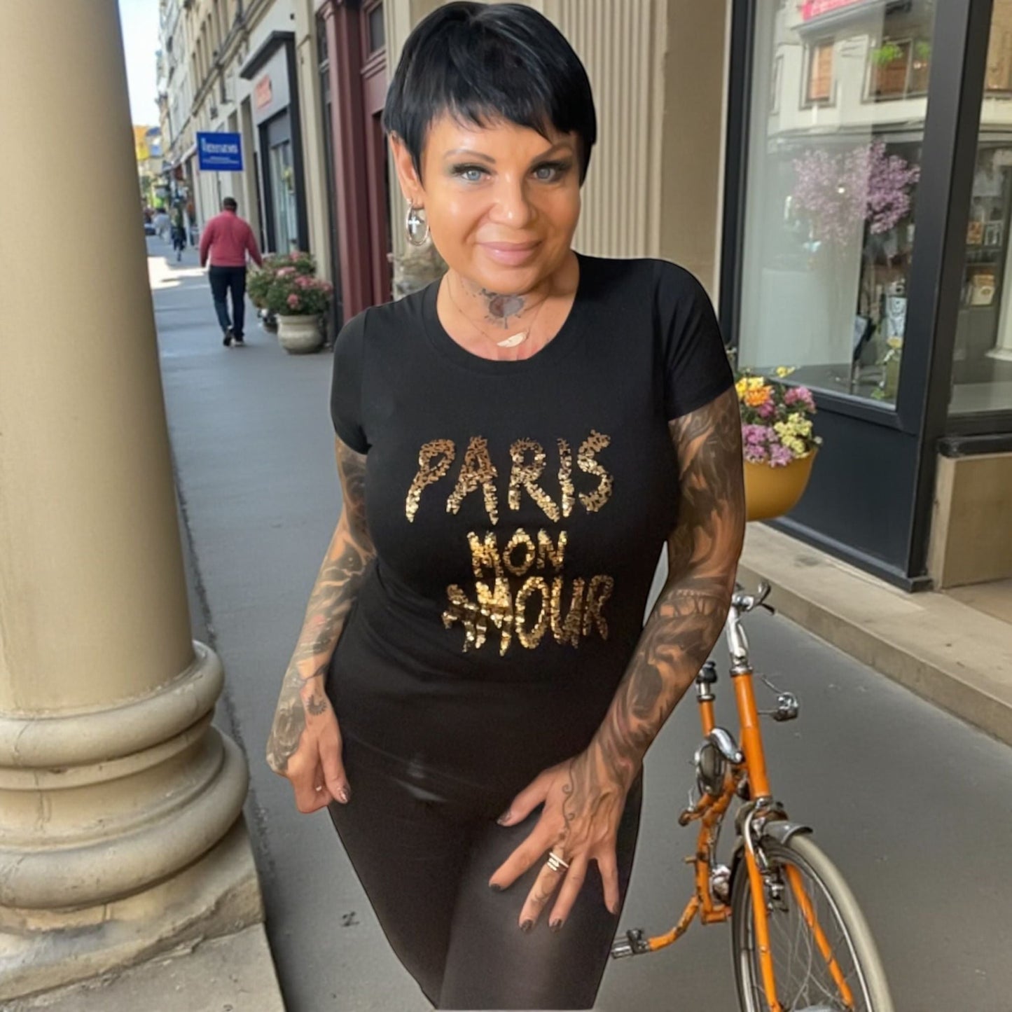 tee shirt sequins (petite taille) - L'autre mode