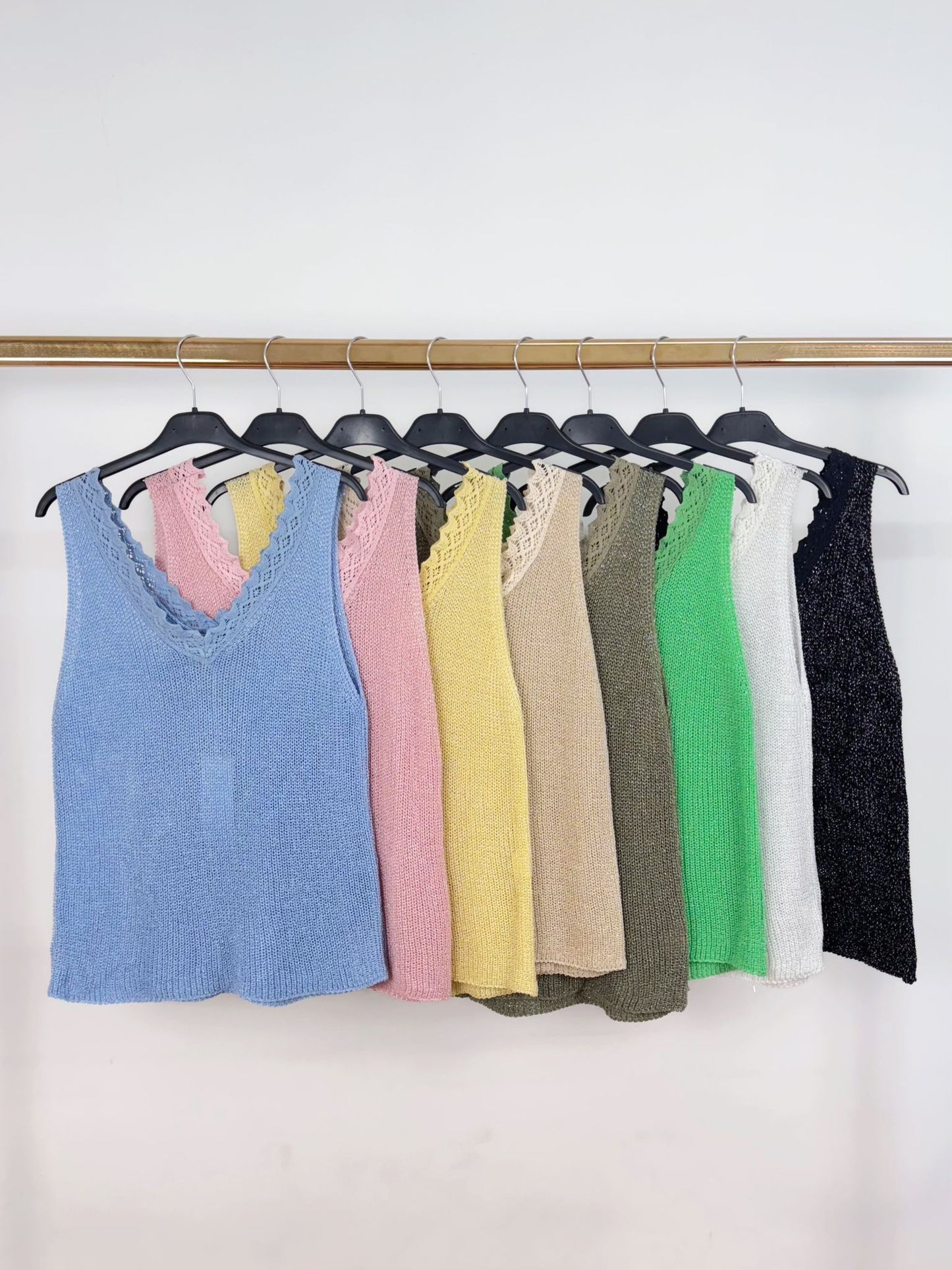 top mailles bordure dentelle - L'autre mode