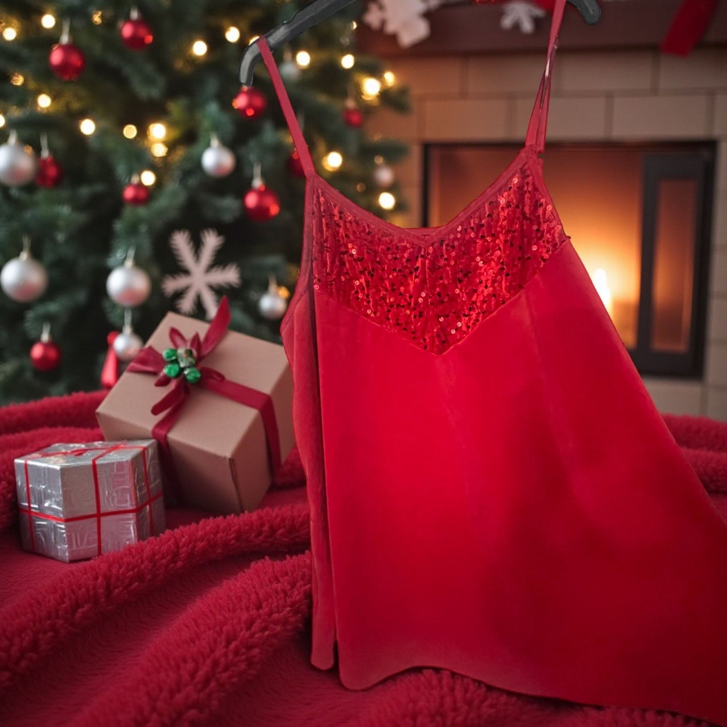 Top Paillettes Avec Bretelle Réglable - L'autre mode