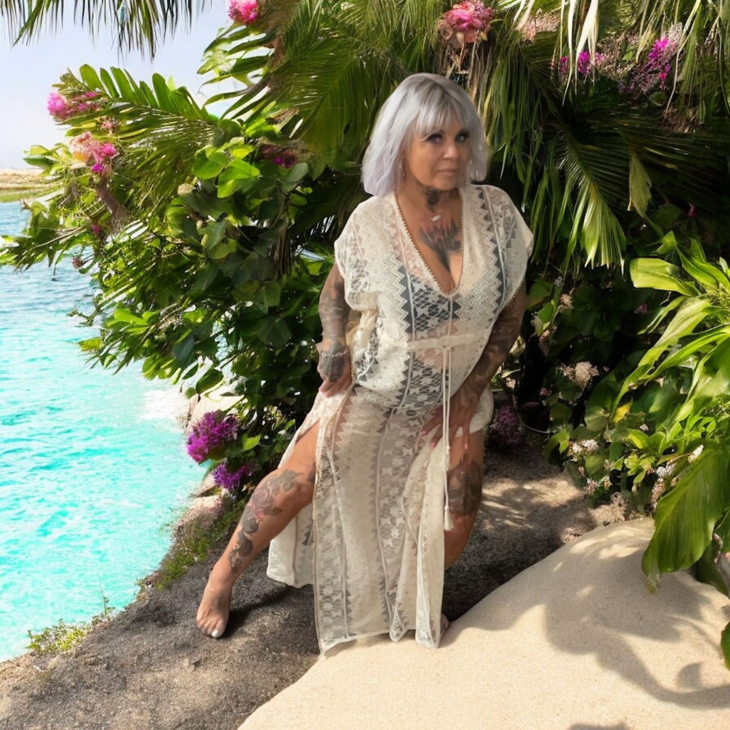 tunique dentelle chérie - L'autre mode