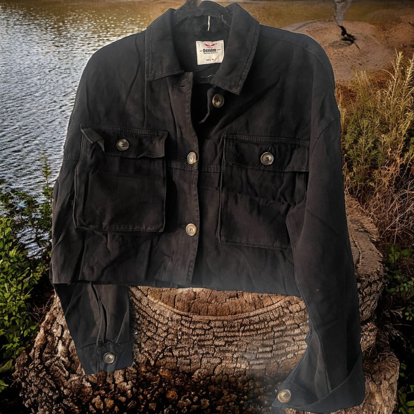 veste coton grosses poches - L'autre mode