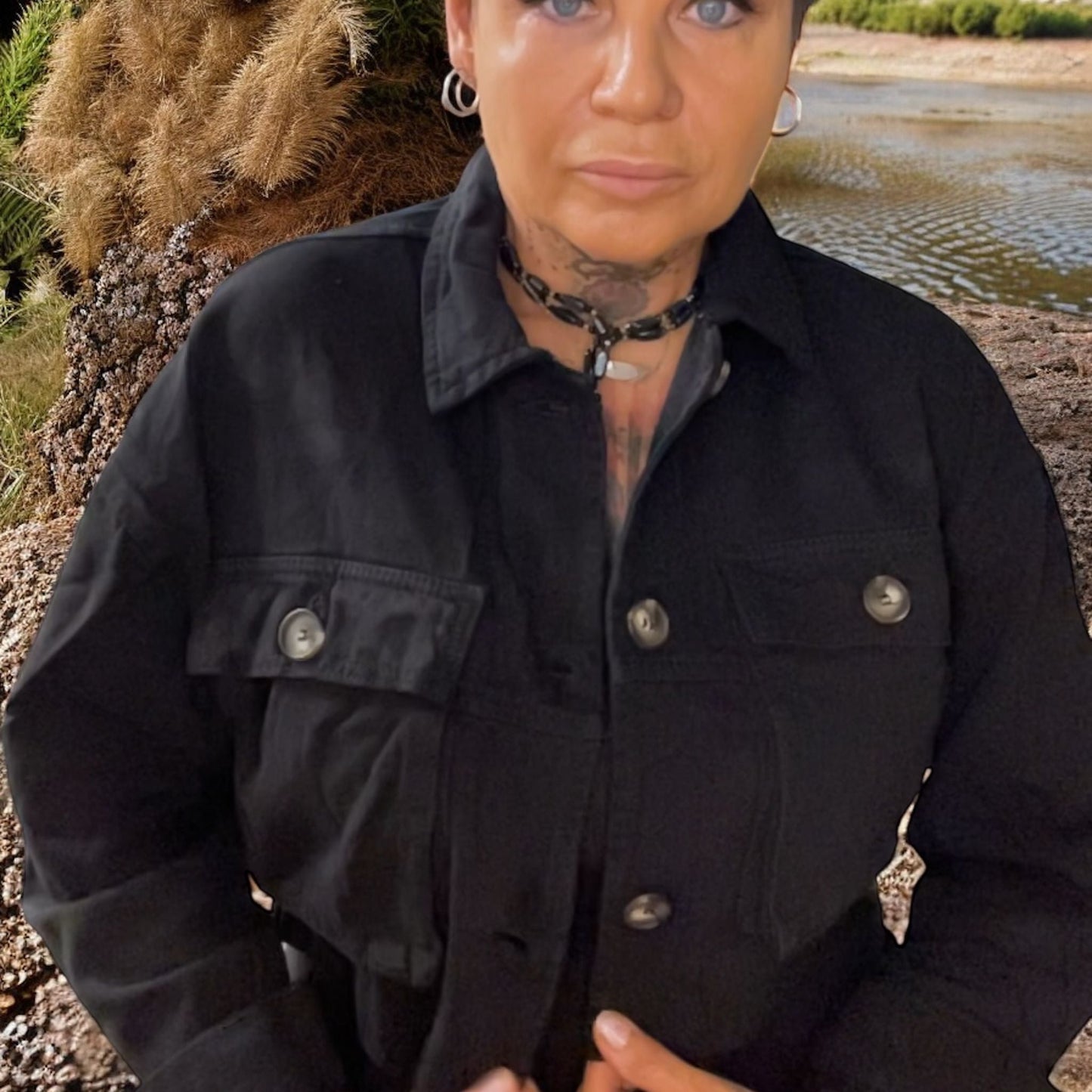 veste coton grosses poches - L'autre mode