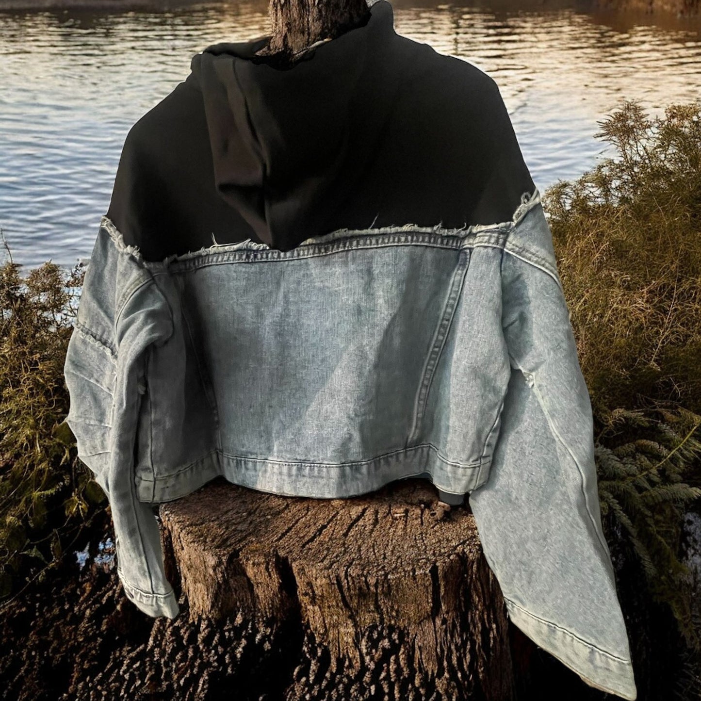 veste courte jeans and sweat - L'autre mode