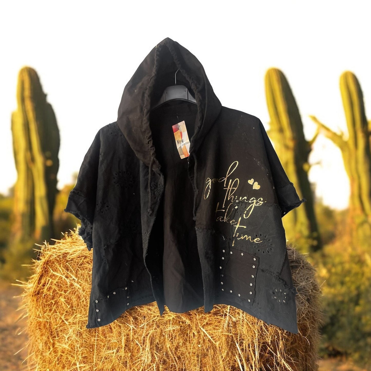 veste crunche capuche - L'autre mode