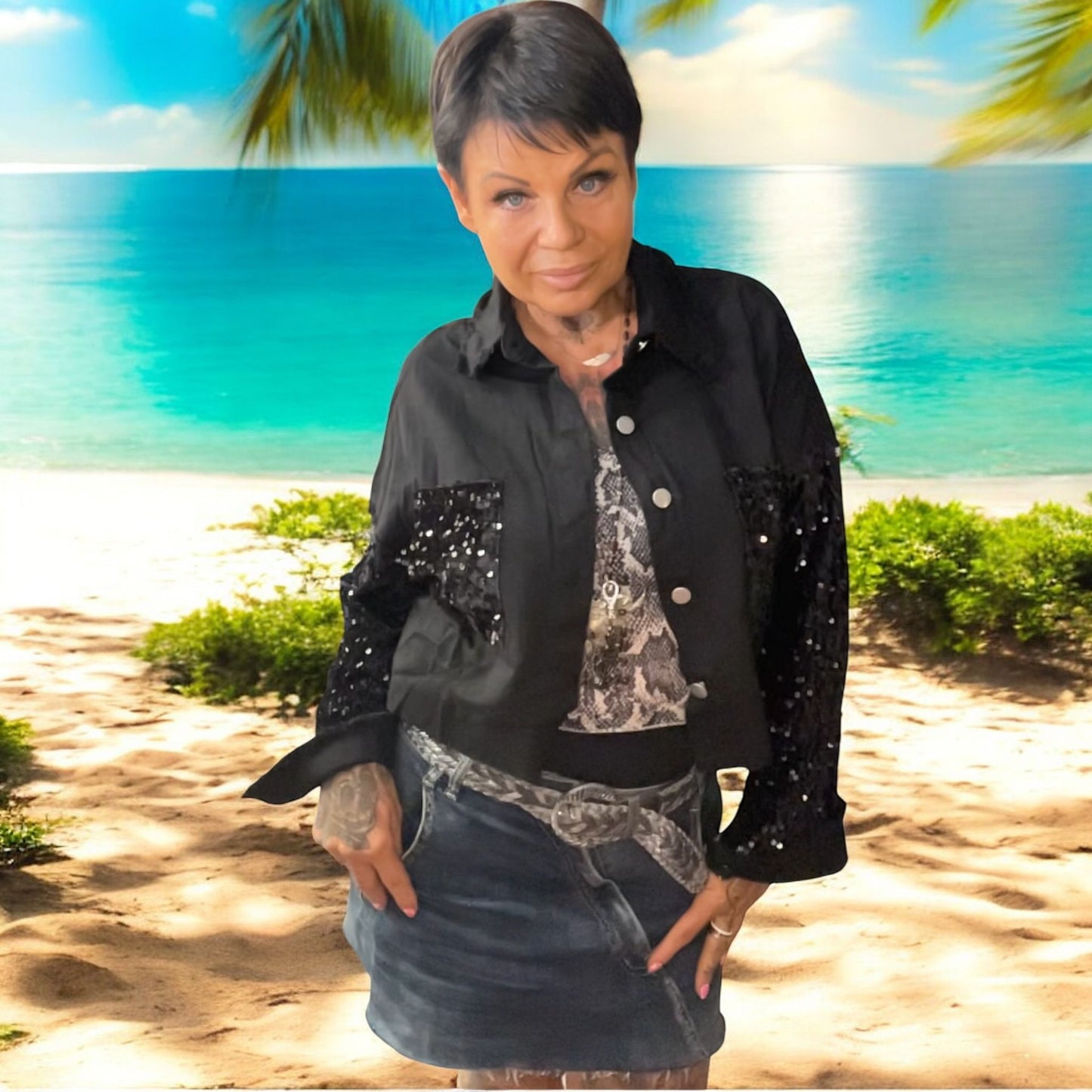 veste jeans and lights - L'autre mode