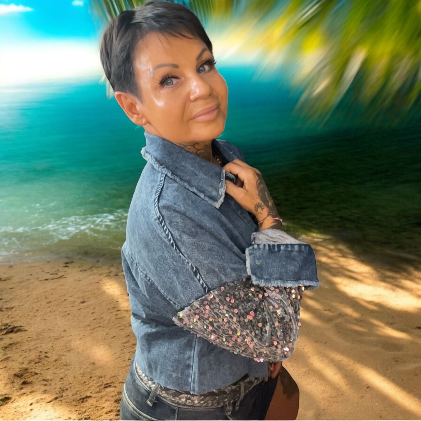 veste jeans and lights - L'autre mode