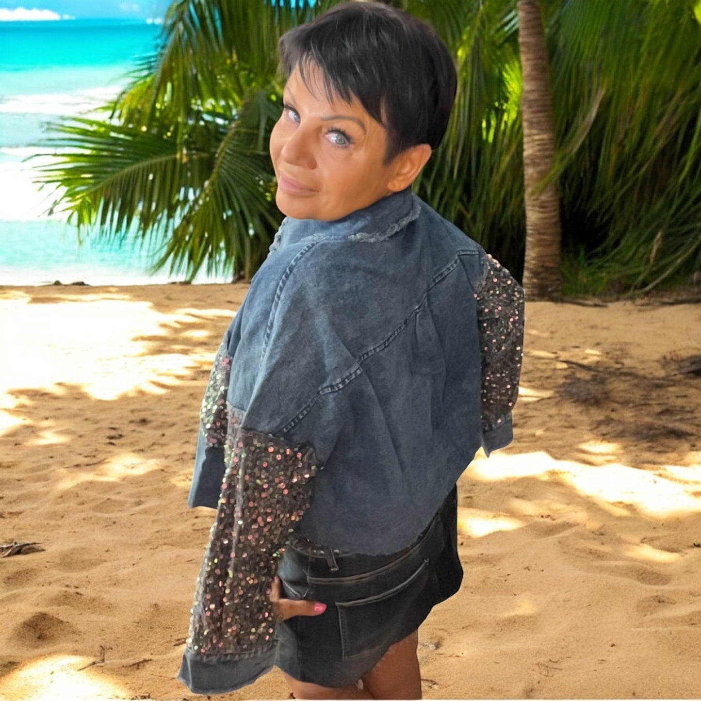 veste jeans and lights - L'autre mode