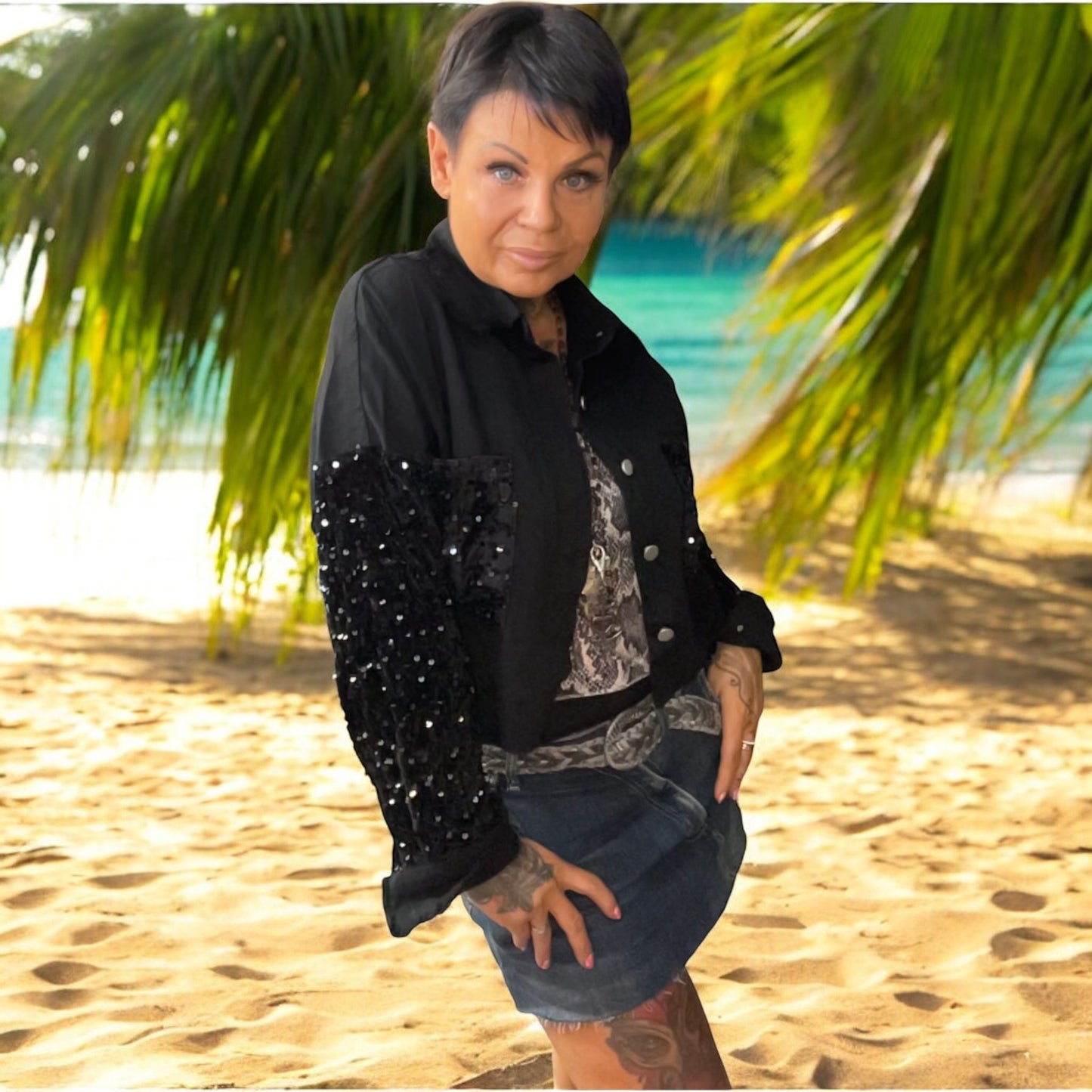 veste jeans and lights - L'autre mode