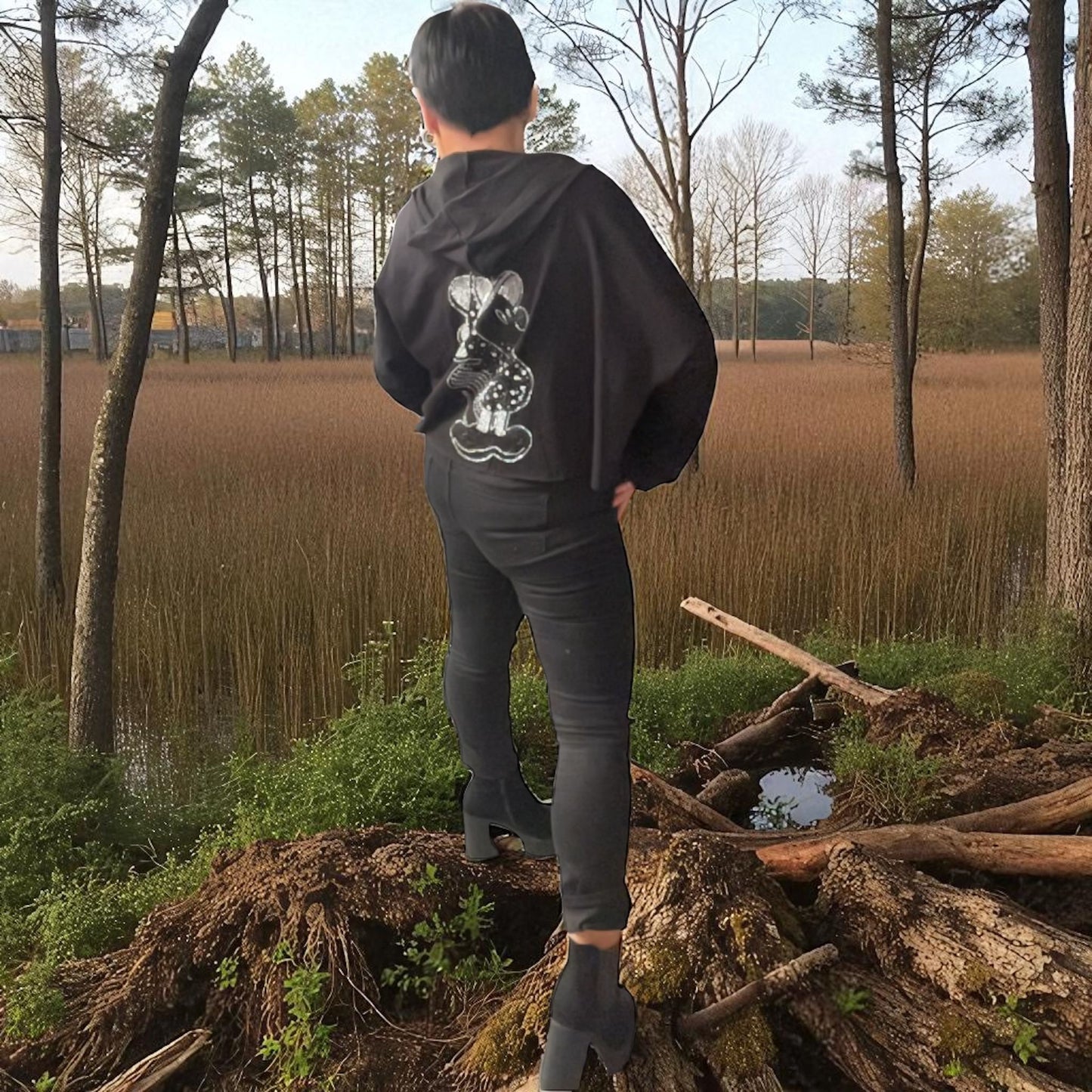 veste sweat courte mickey - L'autre mode