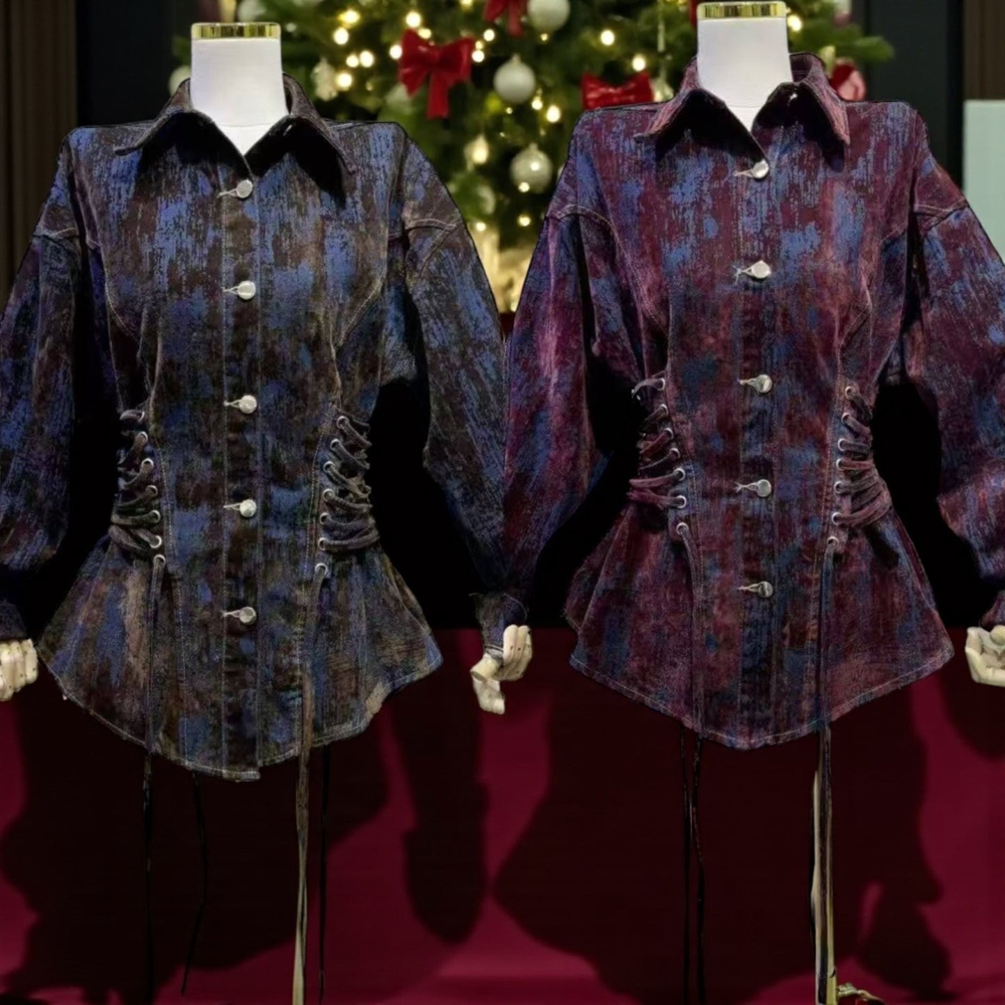 Veste velours lacets - L'autre mode