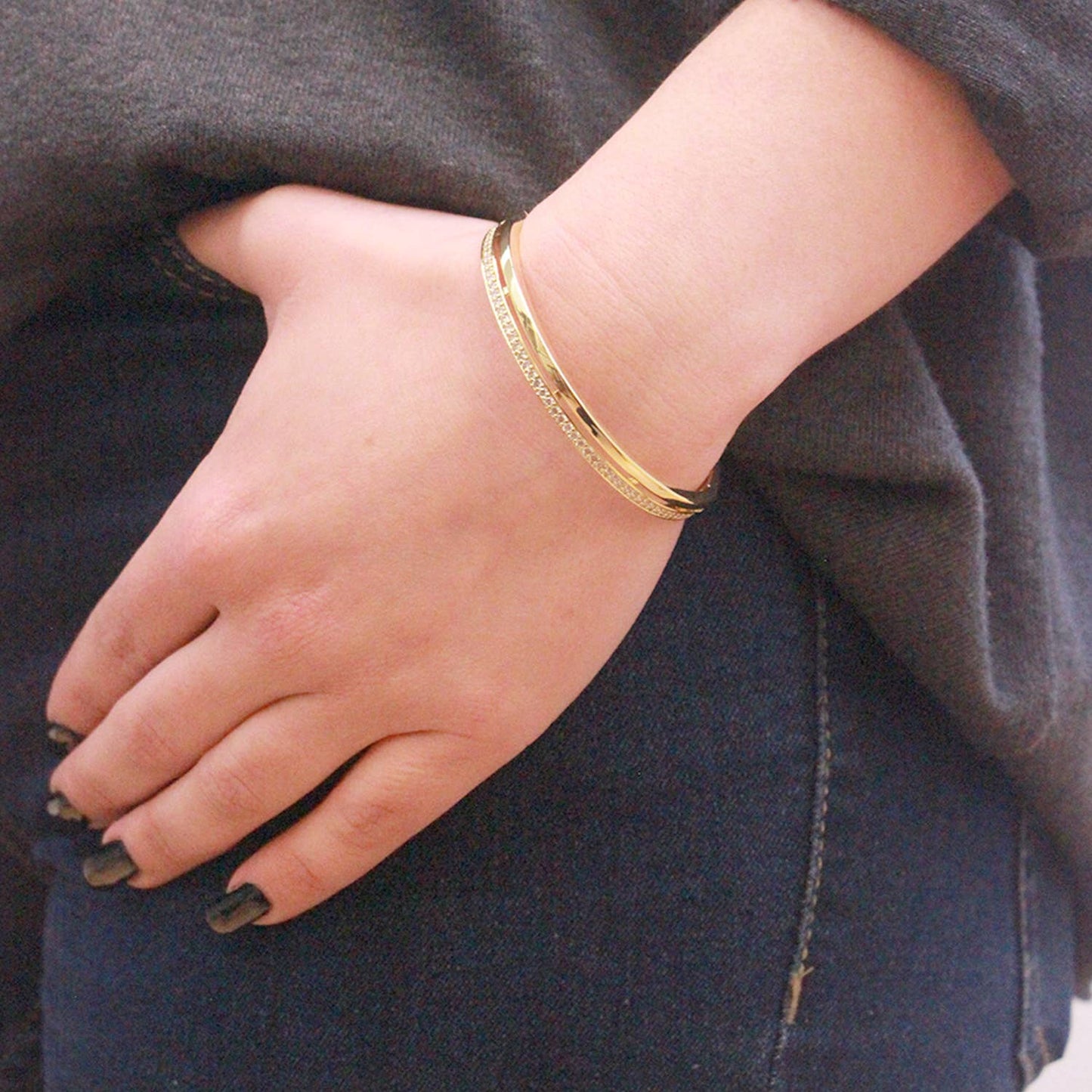 Bracelet Elegant - Doré Et Cristal