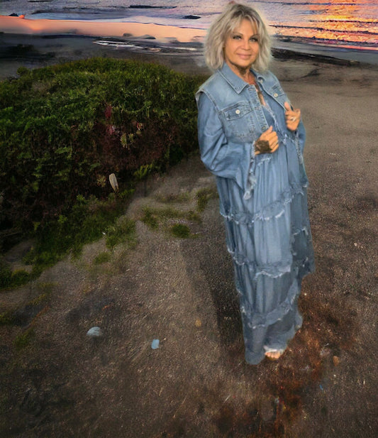 VESTE JEANS SANS MANCHES GOODIES