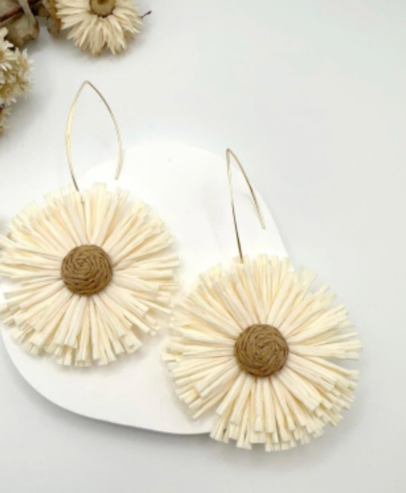 BOUCLES EN PAILLE DE RAPHIA 1