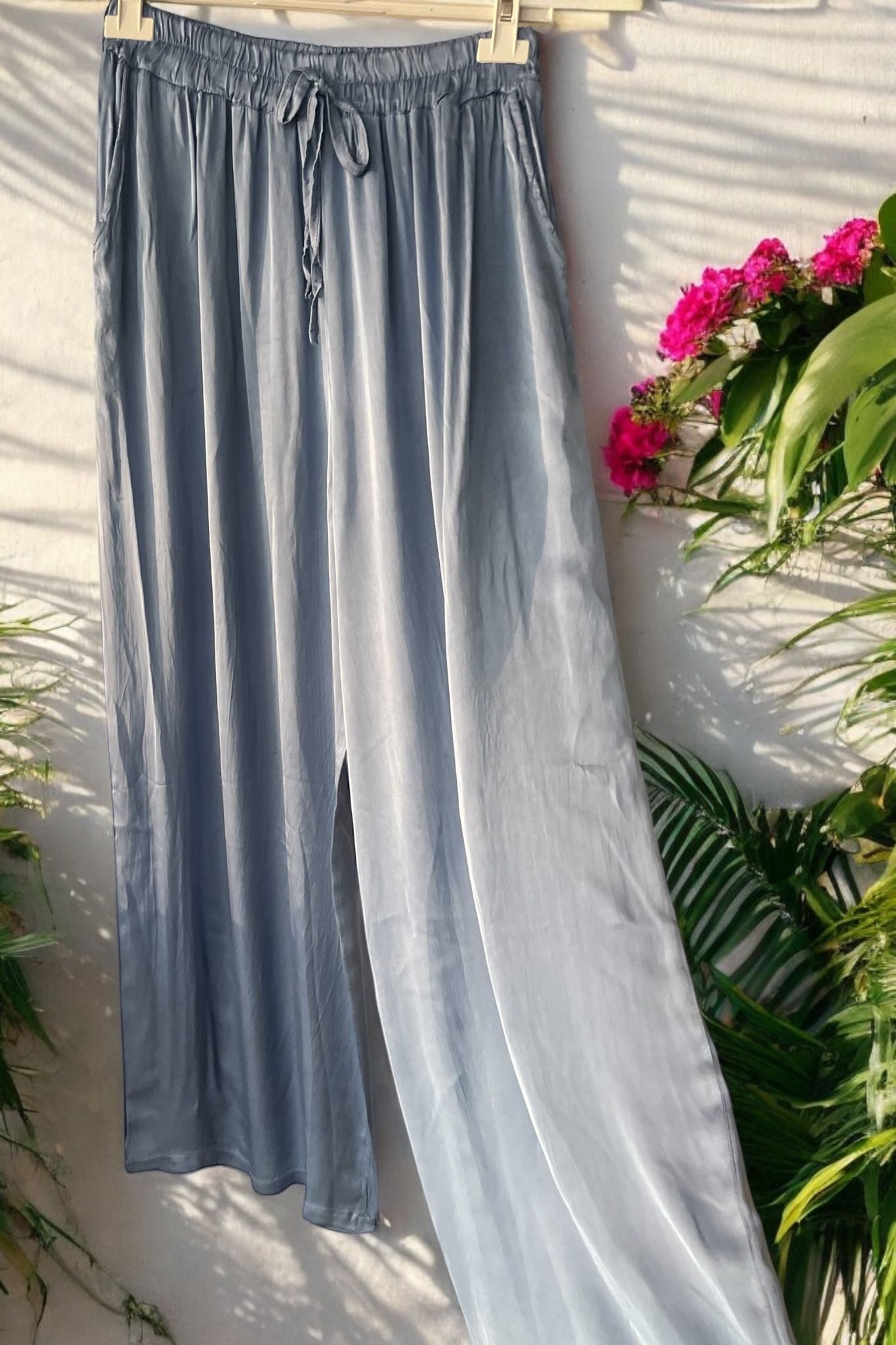 pantalon fluide satiné