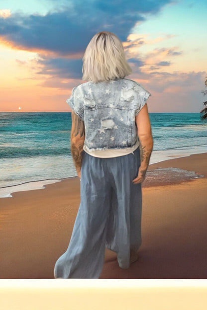 pantalon large fluide tencel