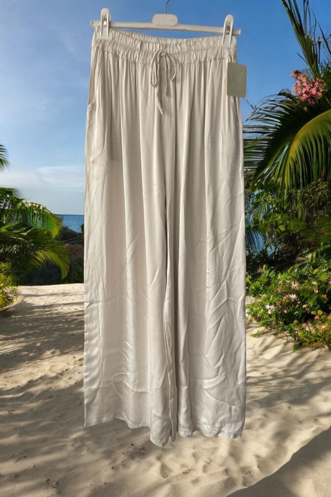 pantalon fluide satiné