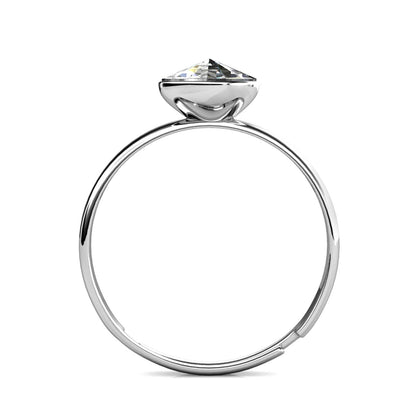 Bague Acacia - Argenté Et Cristal