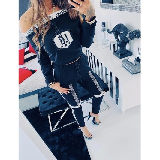 BLOUSE JOGGING NOIR ET BLANCHE LOLA