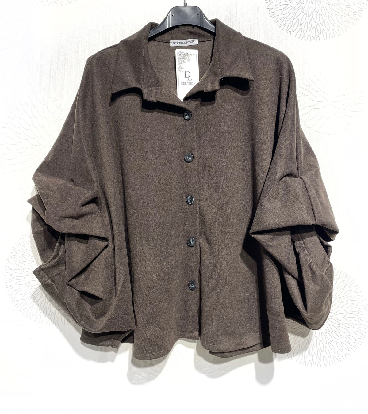 Chemise Manches Bouffantes Tissu Doux Et Épais