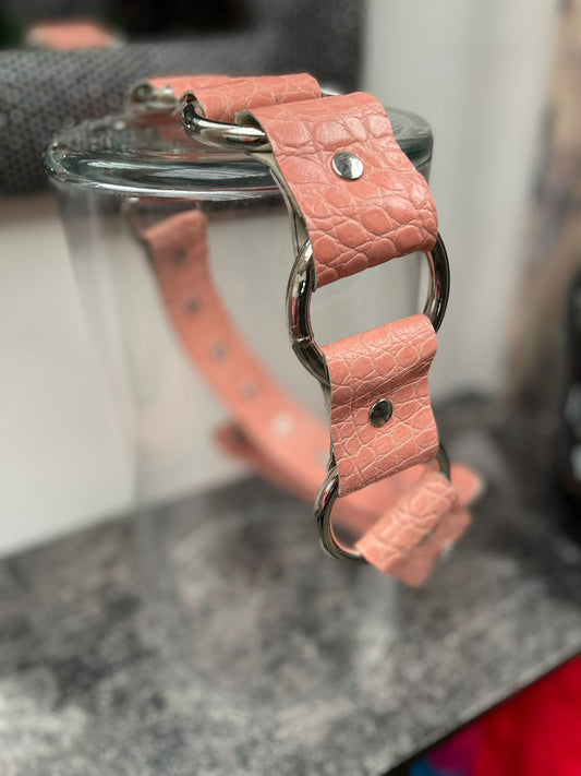 CEINTURE EN CUIR ROSE