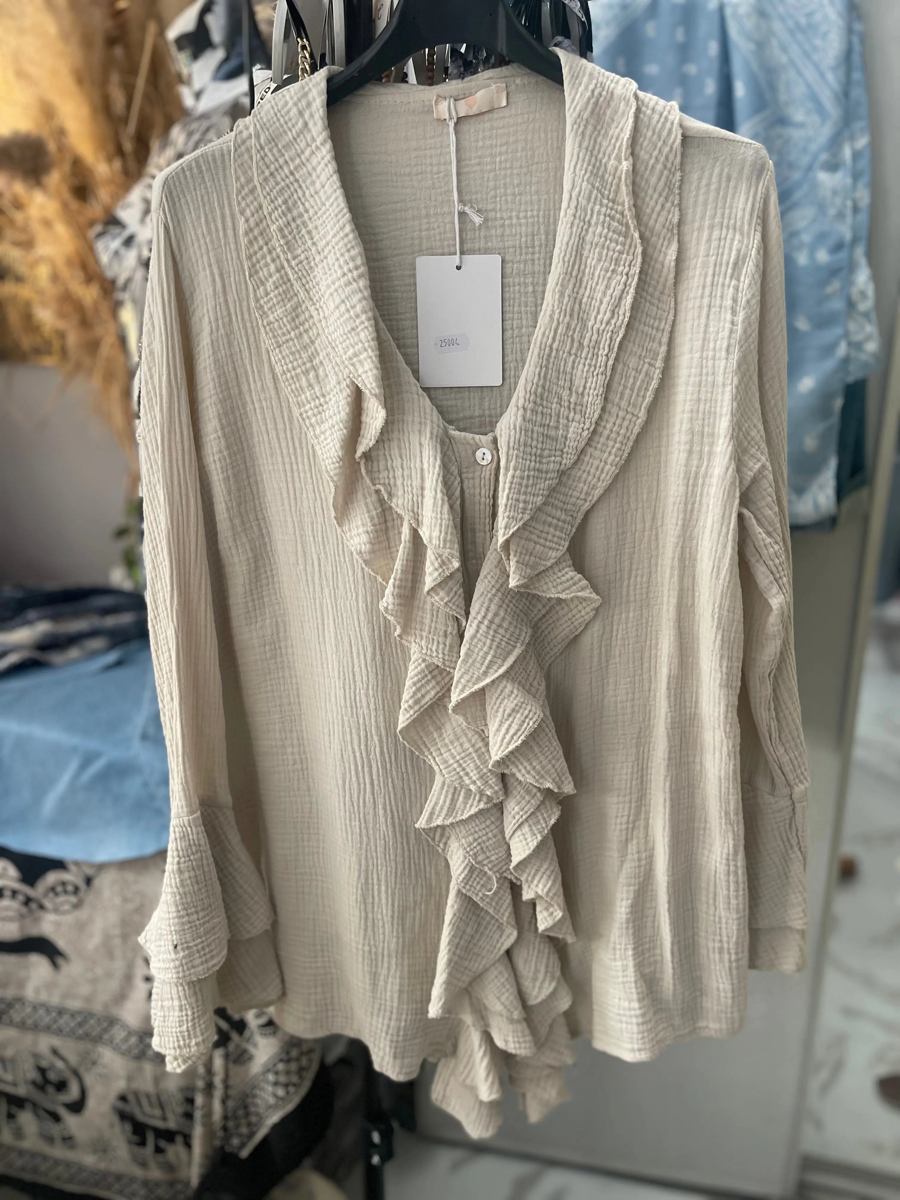 chemise volants gaz de coton L'autre mode