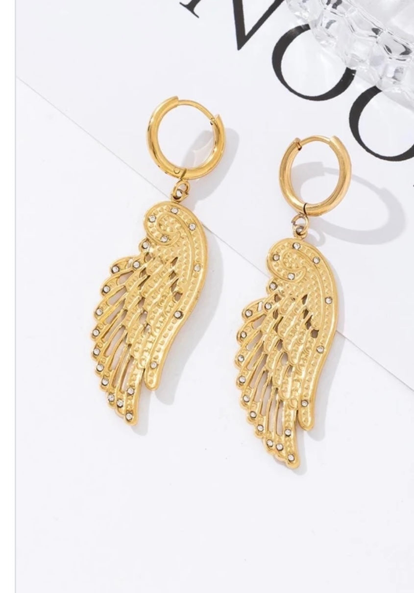 Boucles d’oreilles en acier or