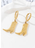 Boucles oreille Santiag en acier
