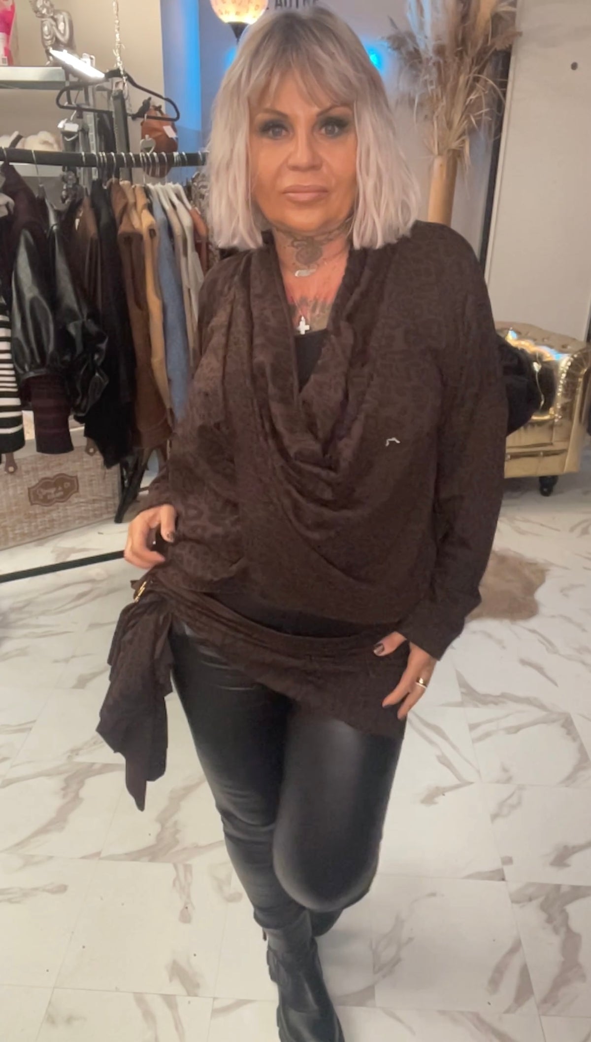 Gilet pull asymétrique