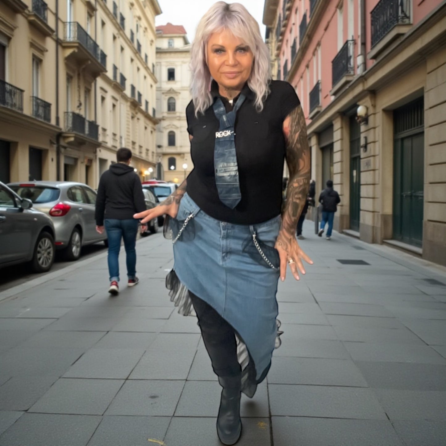 Jupe asymétrique fantasia