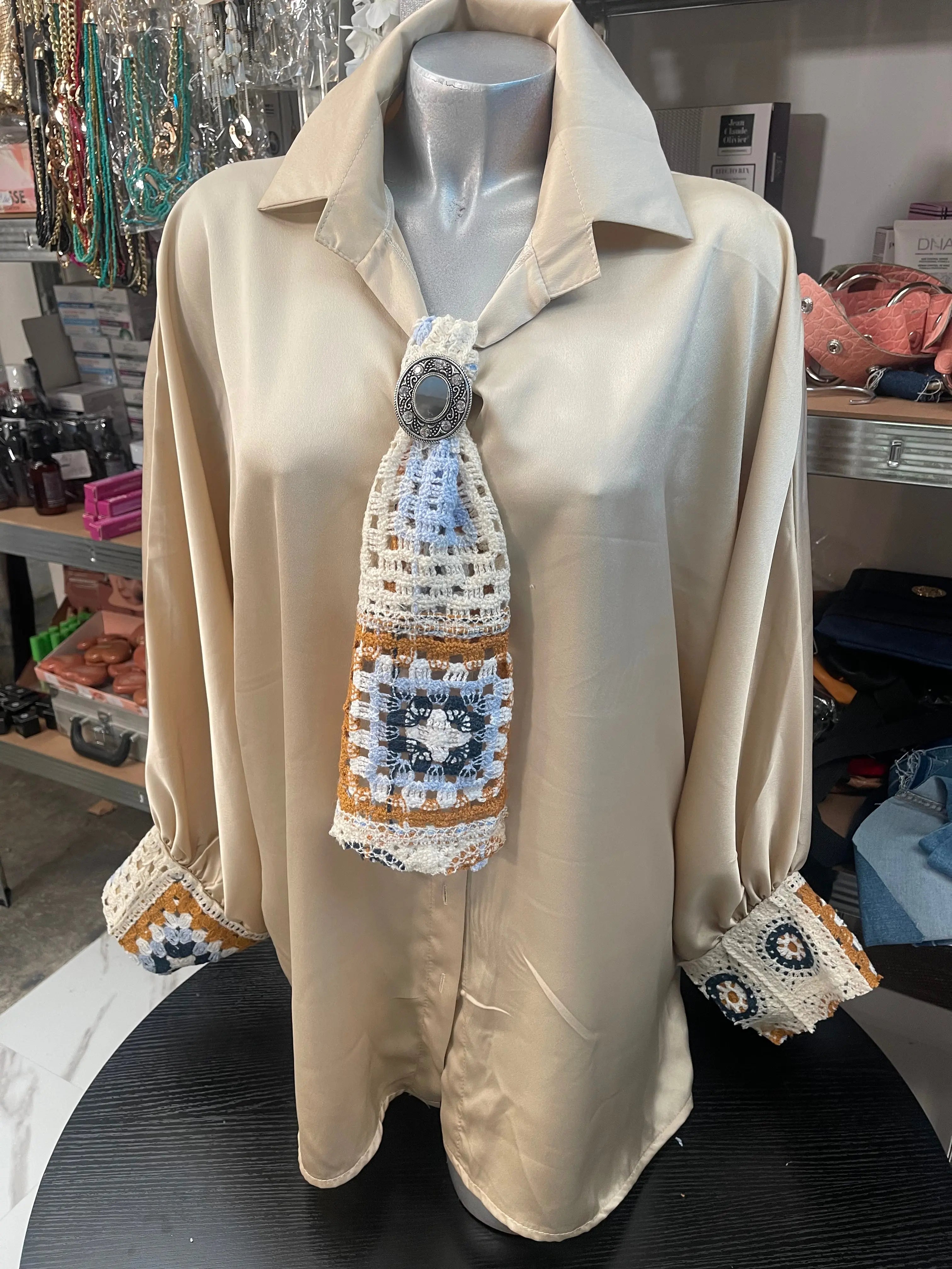 Chemise satinée oversize L'autre mode