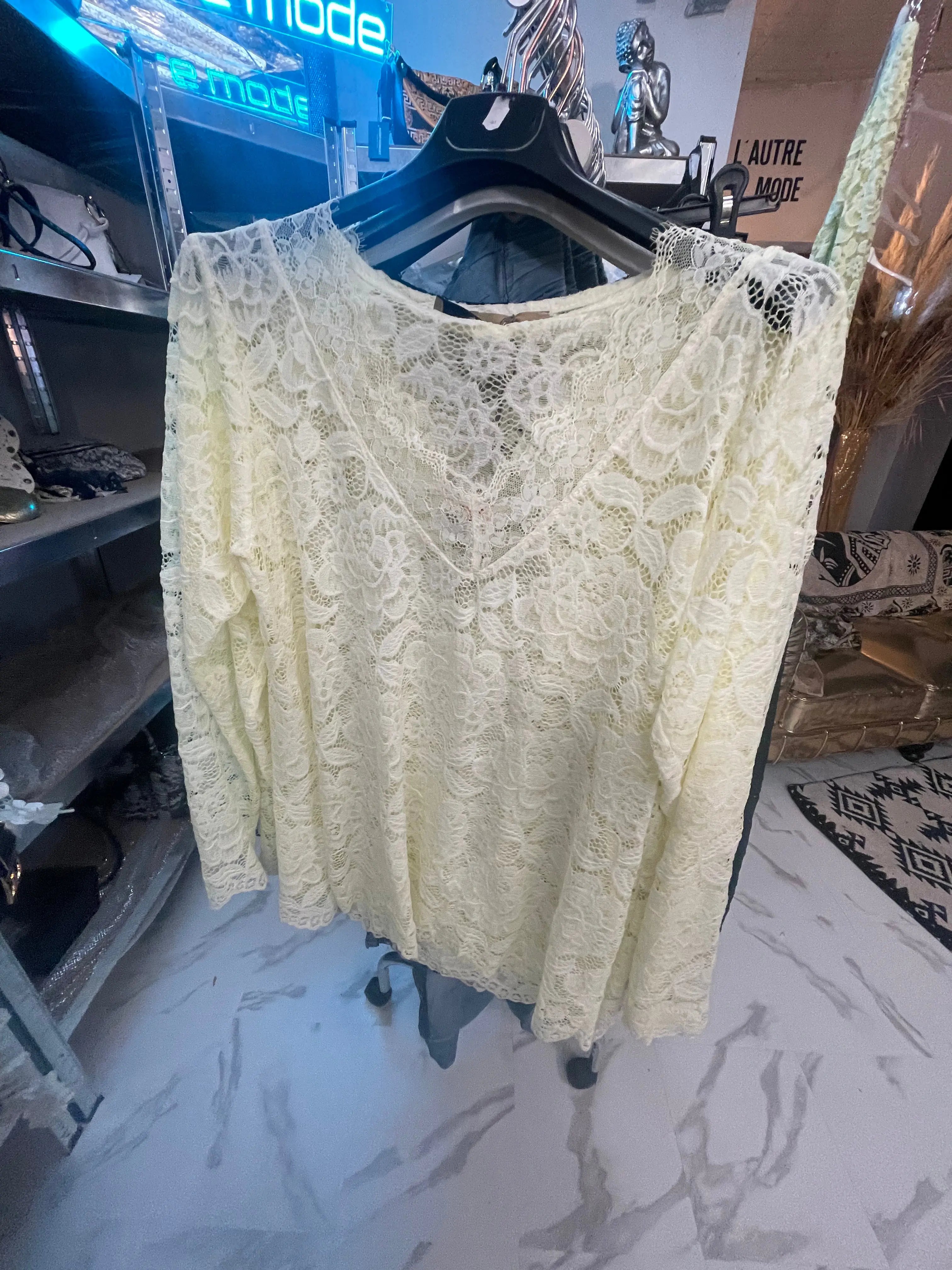 sous pull blouse dentelle L'autre mode