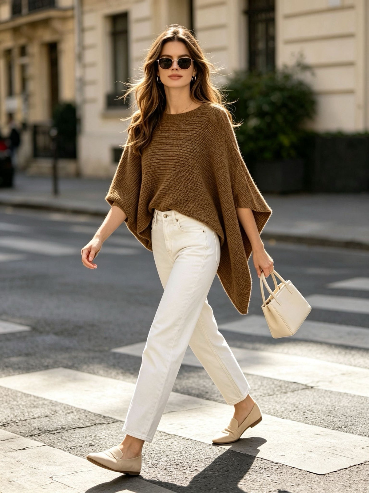 Pull cape asymetrique