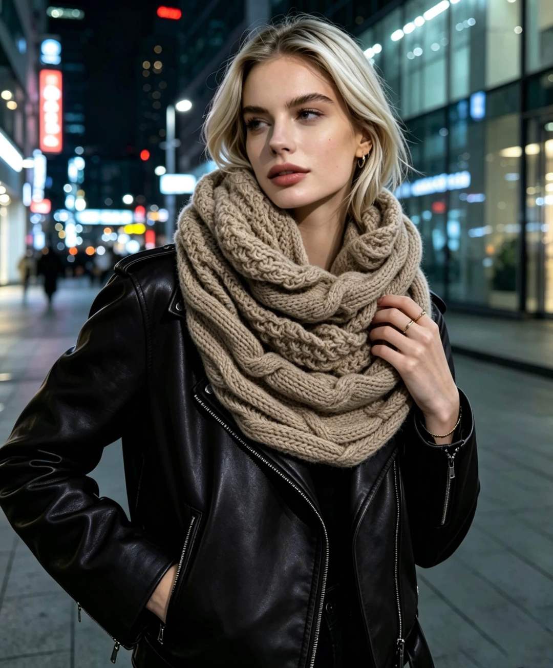 Écharpe Snood torsades