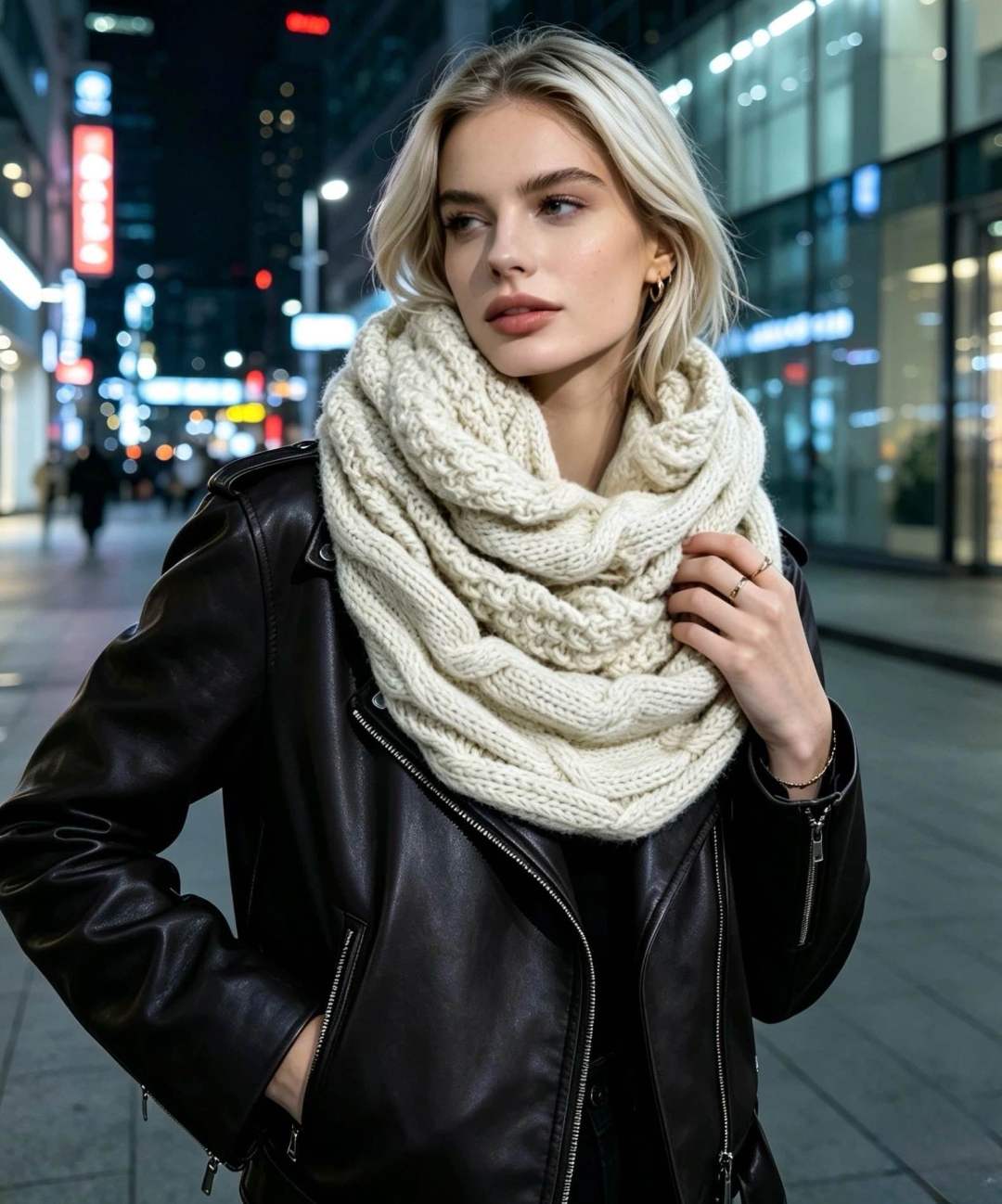 Écharpe Snood torsades