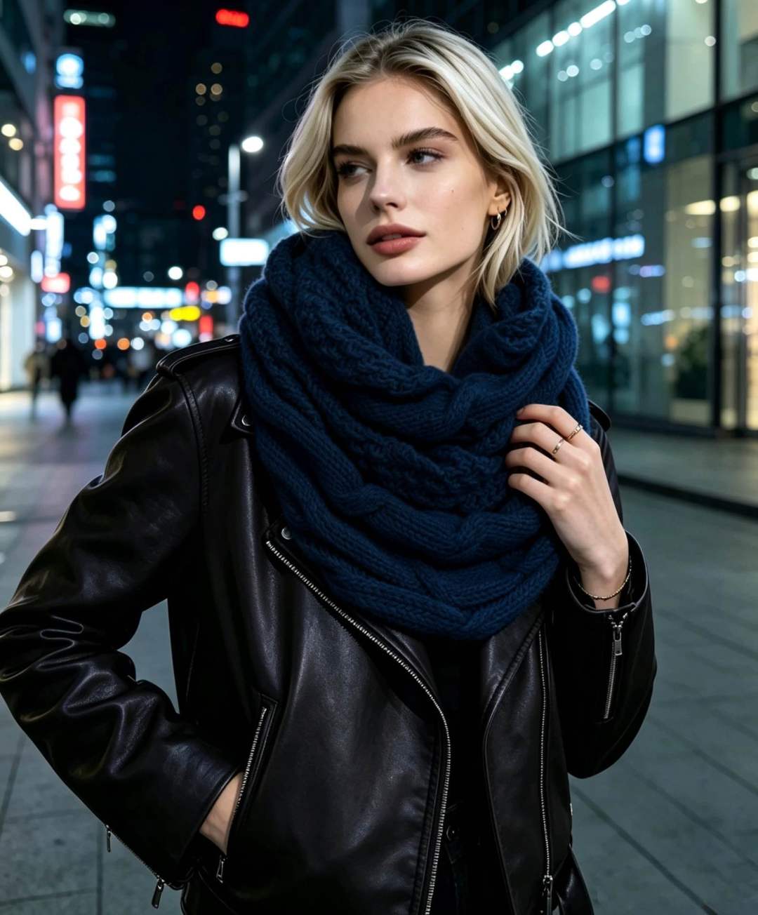 Écharpe Snood torsades