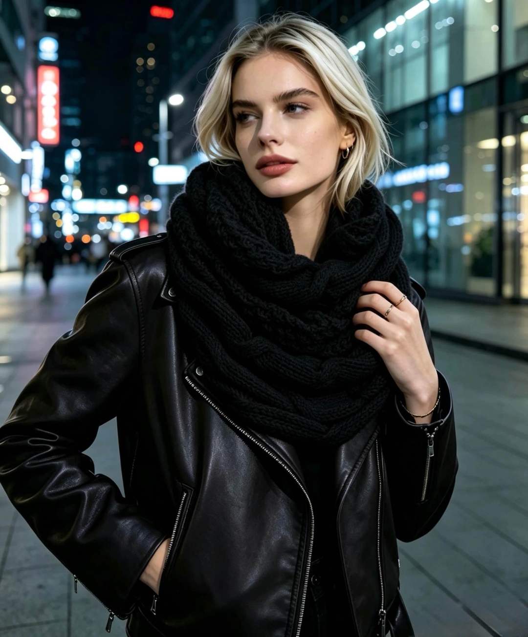 Écharpe Snood torsades