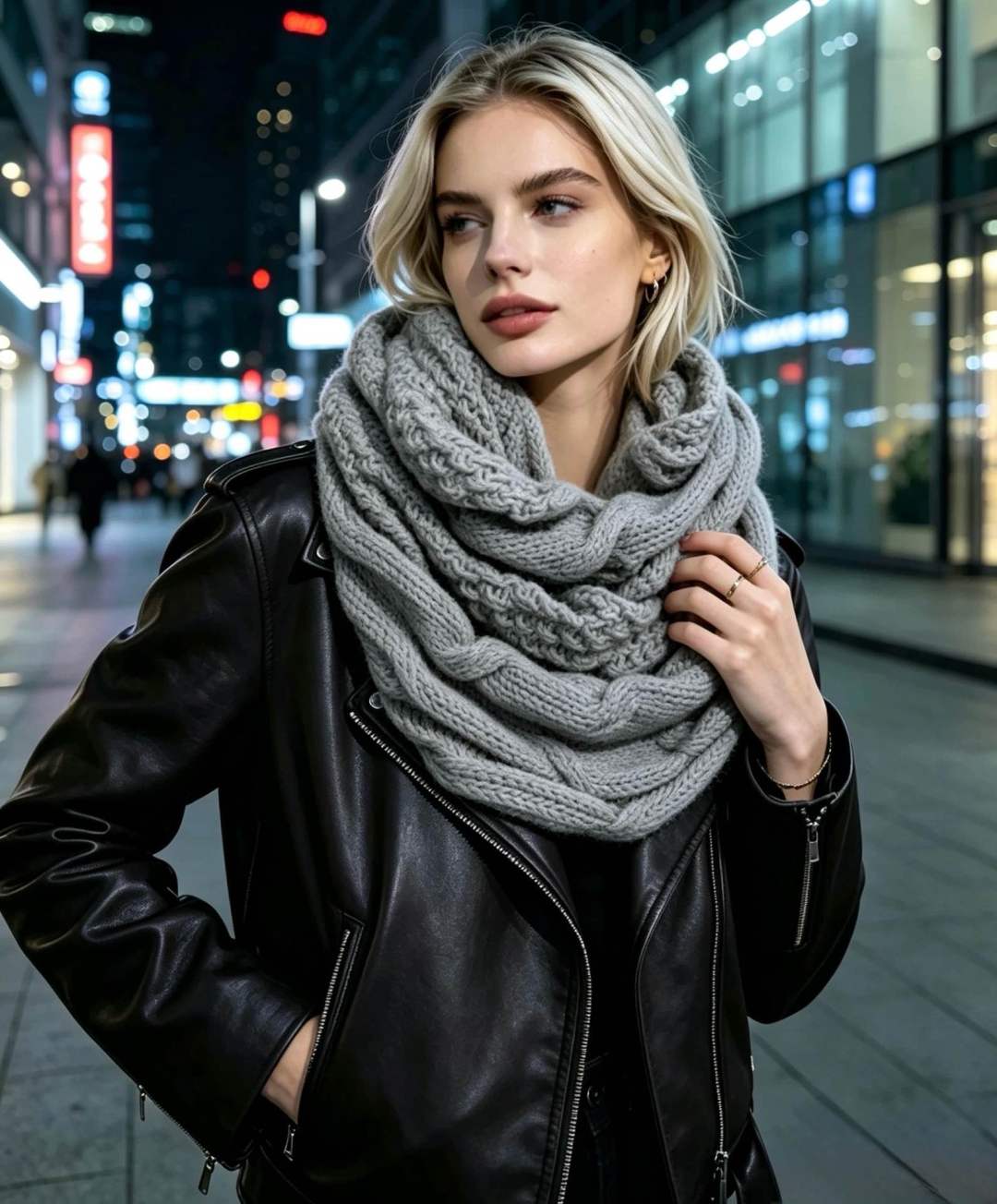 Écharpe Snood torsades