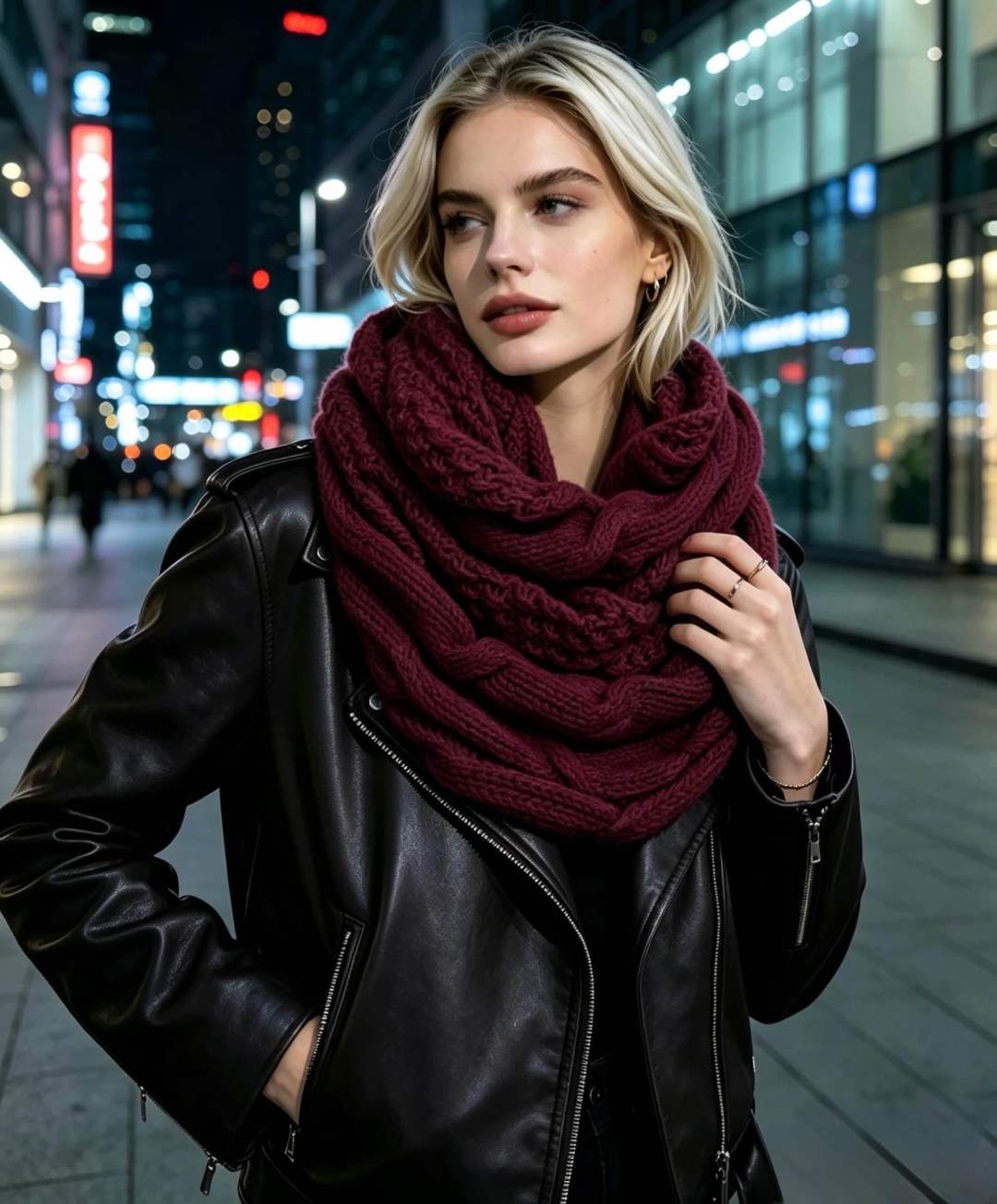 Écharpe Snood torsades