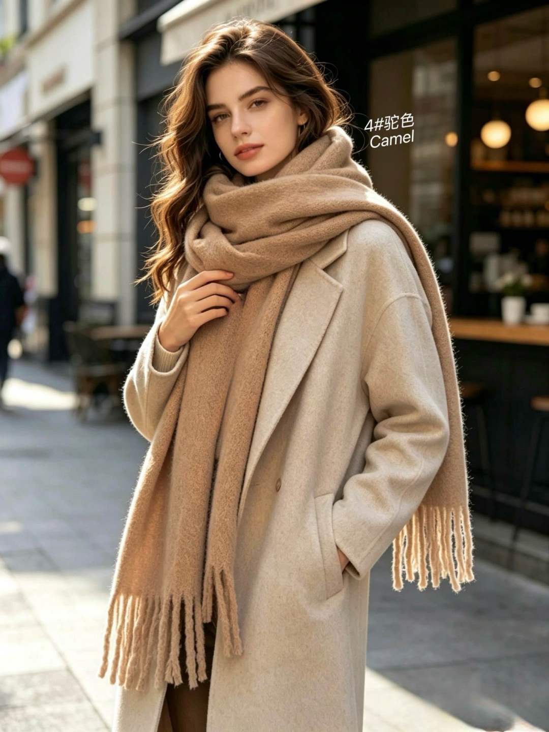 Écharpe unie d'hiver  — Douce & chaude