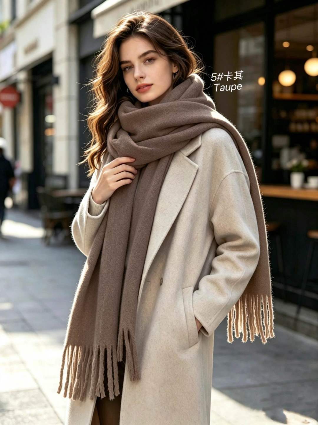 Écharpe unie d'hiver  — Douce & chaude