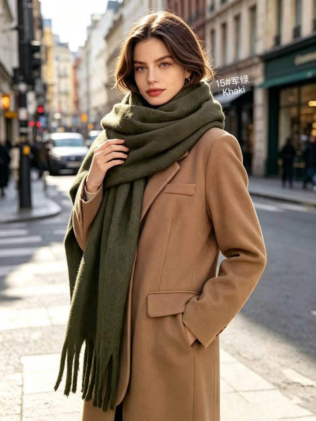 Écharpe unie d'hiver  — Douce & chaude