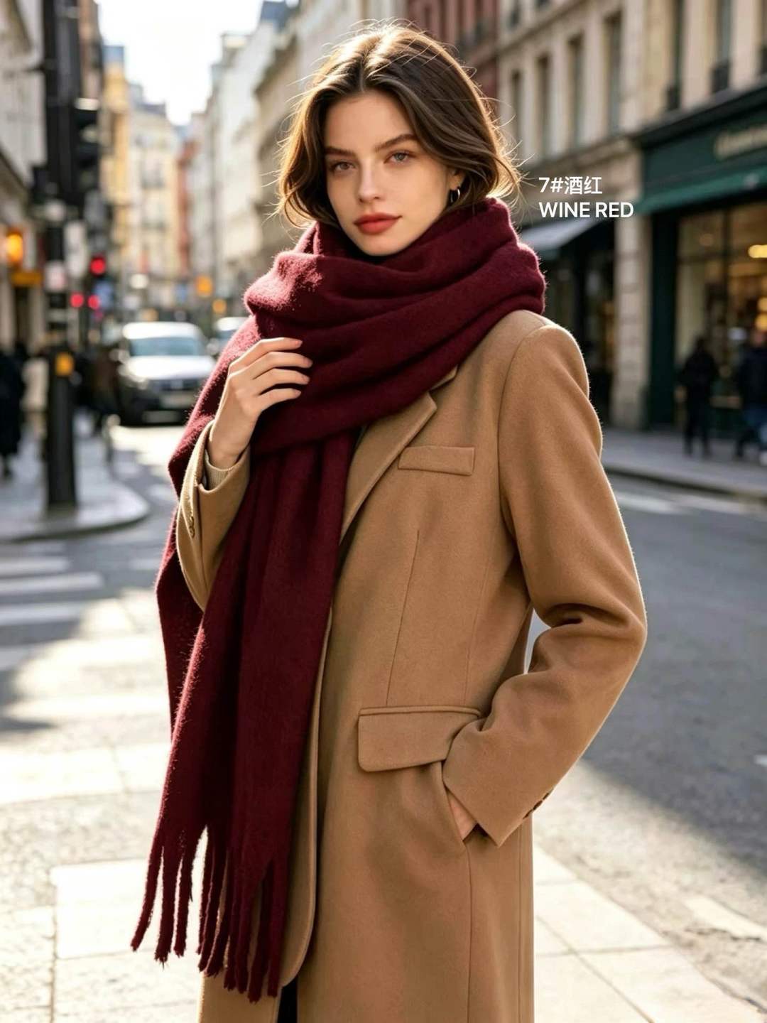 Écharpe unie d'hiver  — Douce & chaude