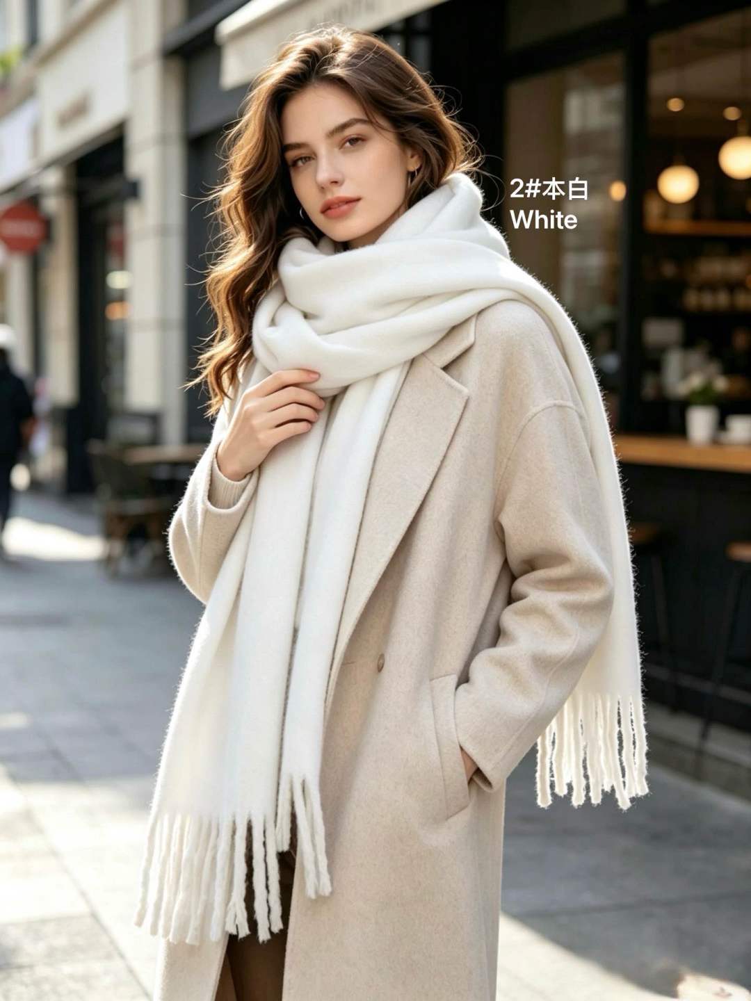 Écharpe unie d'hiver  — Douce & chaude