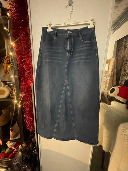 jupe jeans longue