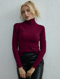 Pull Maille Basique Col Roulé