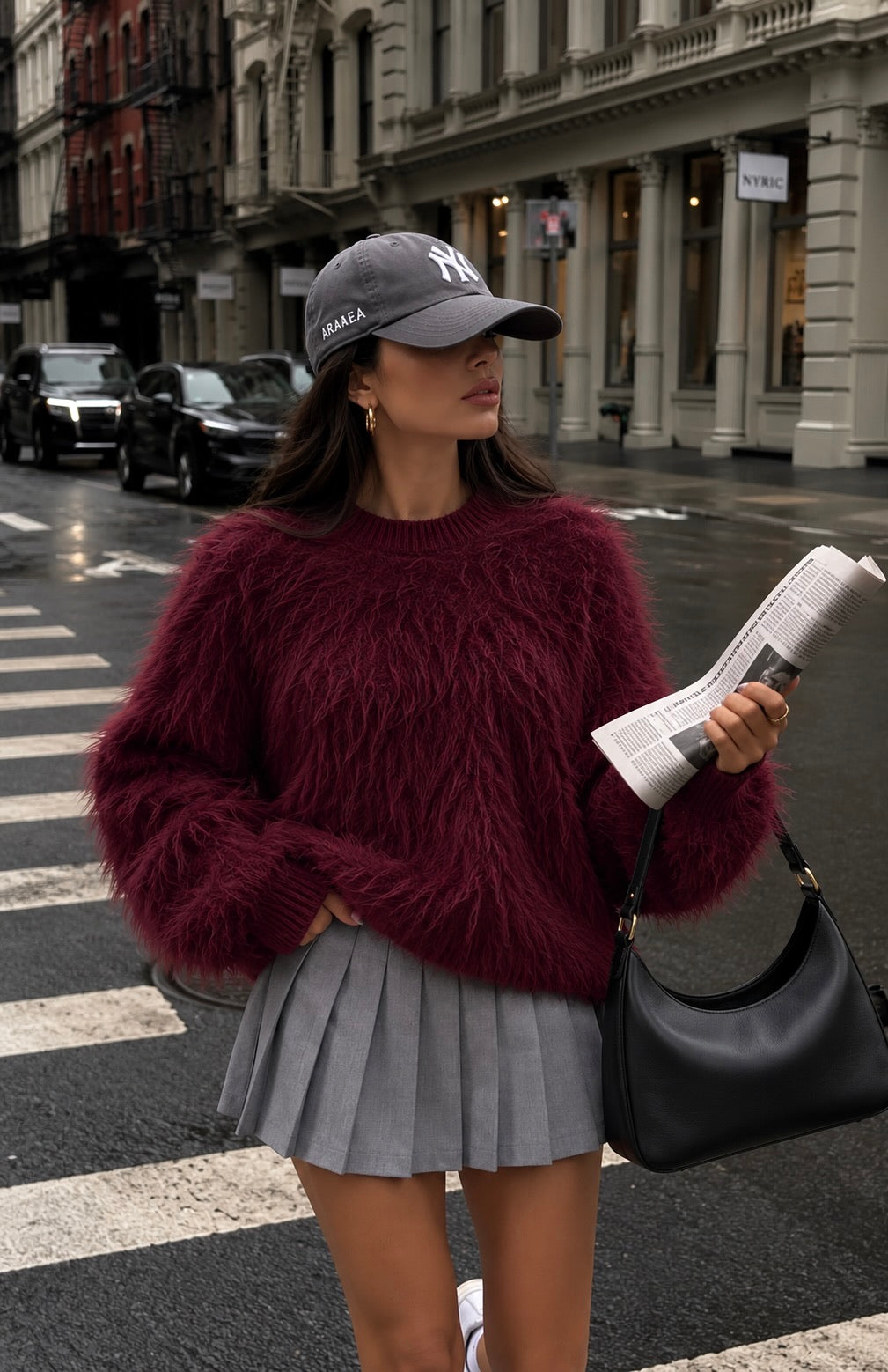 Pull Duveteux Chic Col Rond