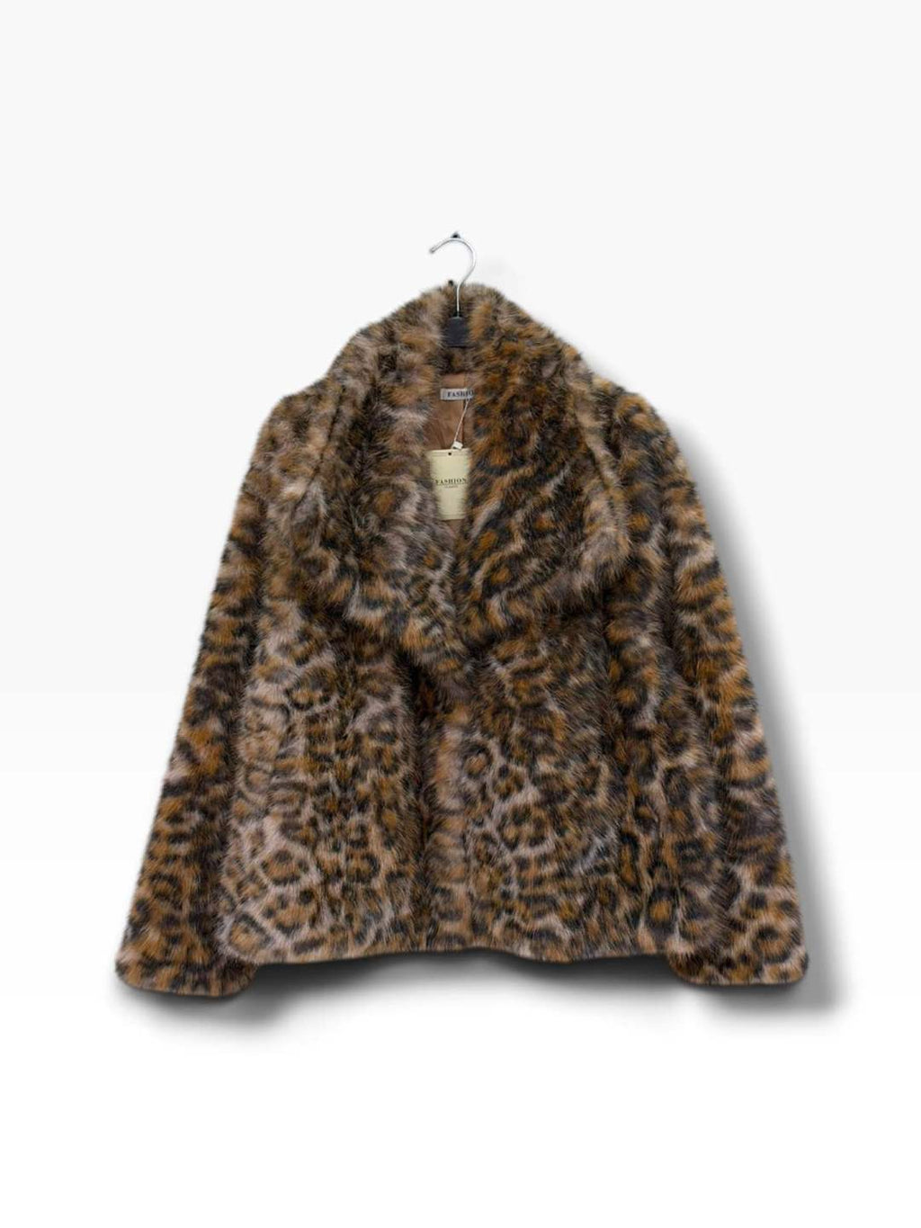 Veste Fourrure Synthétique En Léopard