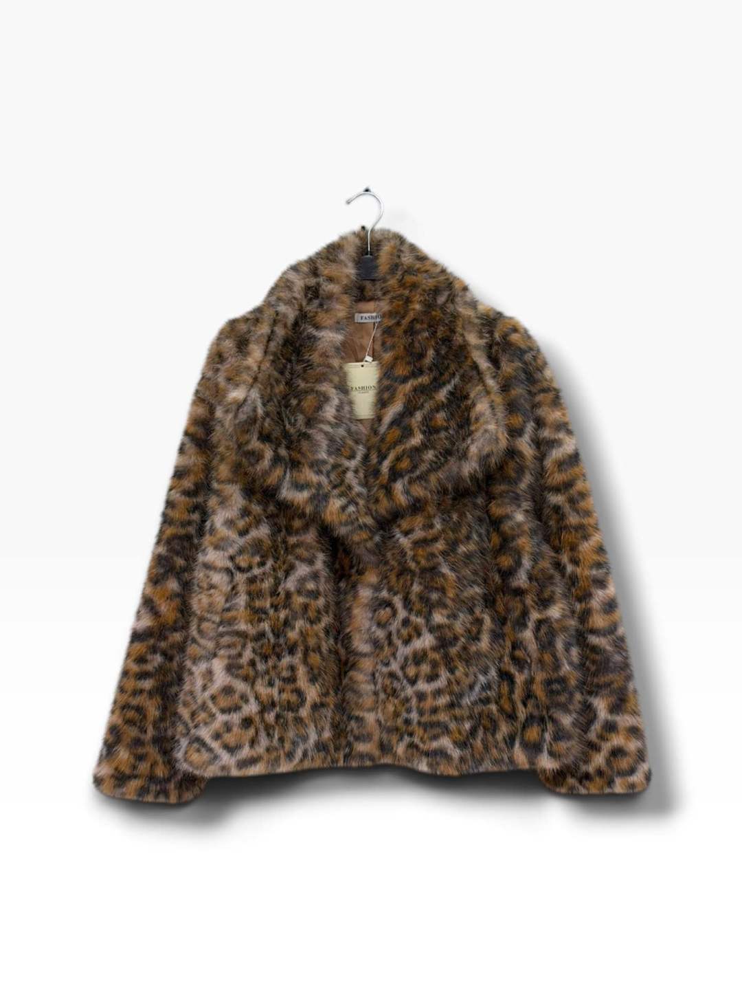 Veste Fourrure Synthétique En Léopard