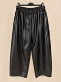 Pantalon barrel simili