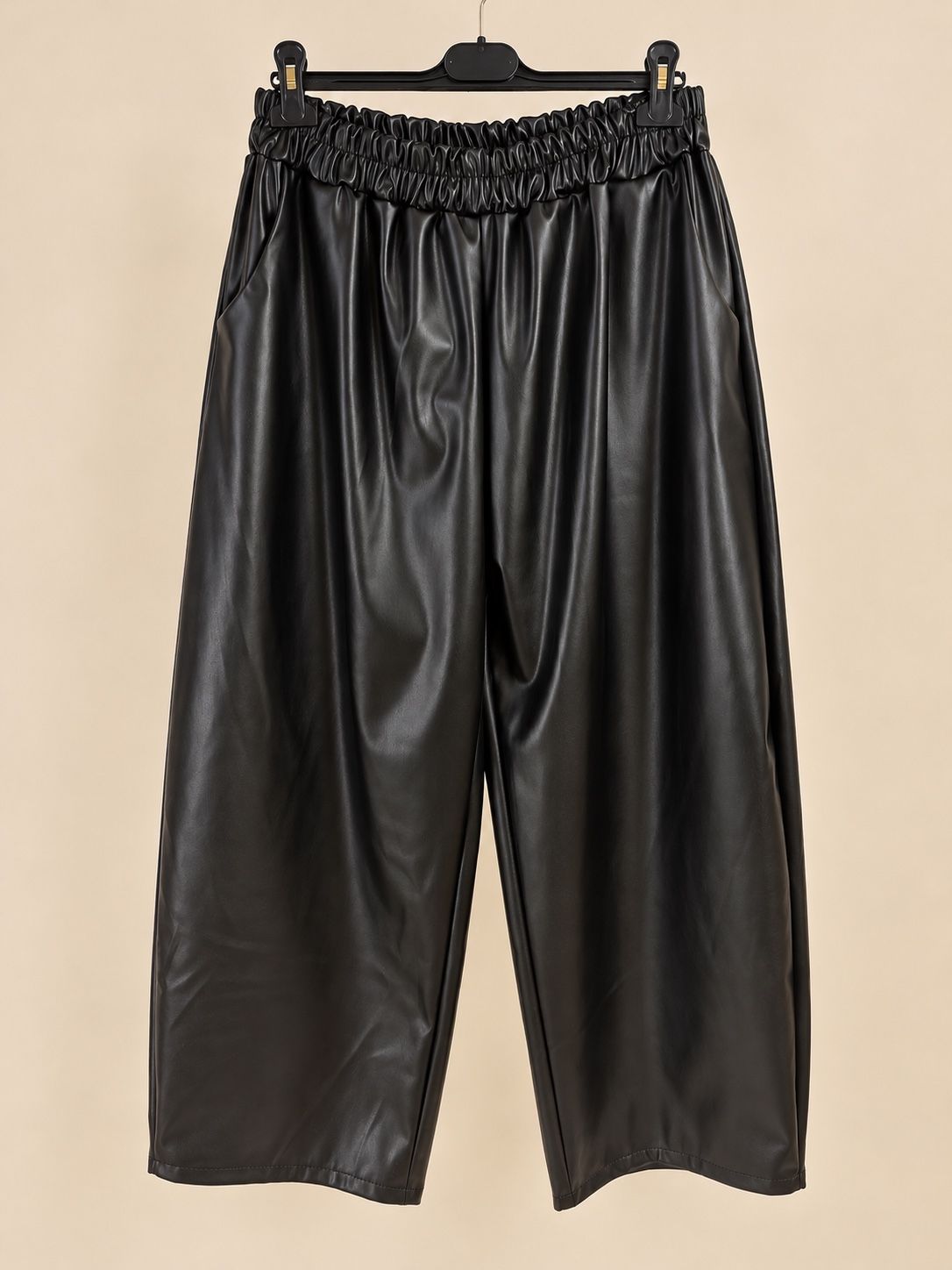 Pantalon barrel simili